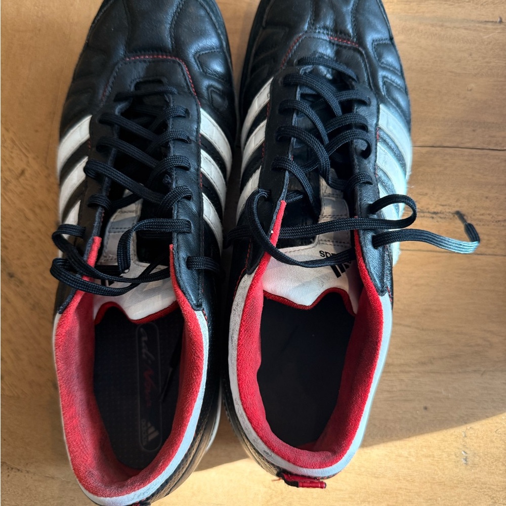 Adidas Men's Athletic Shoes in Black, White, and Red